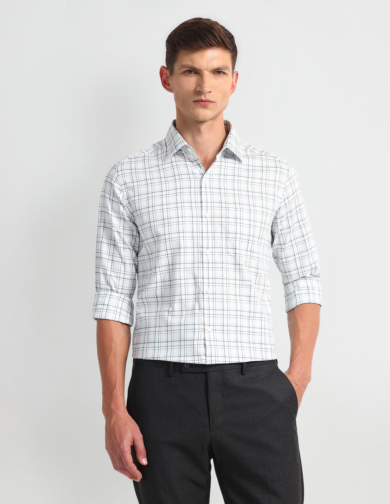 Arrow Manhattan Slim Fit Dobby Shirt