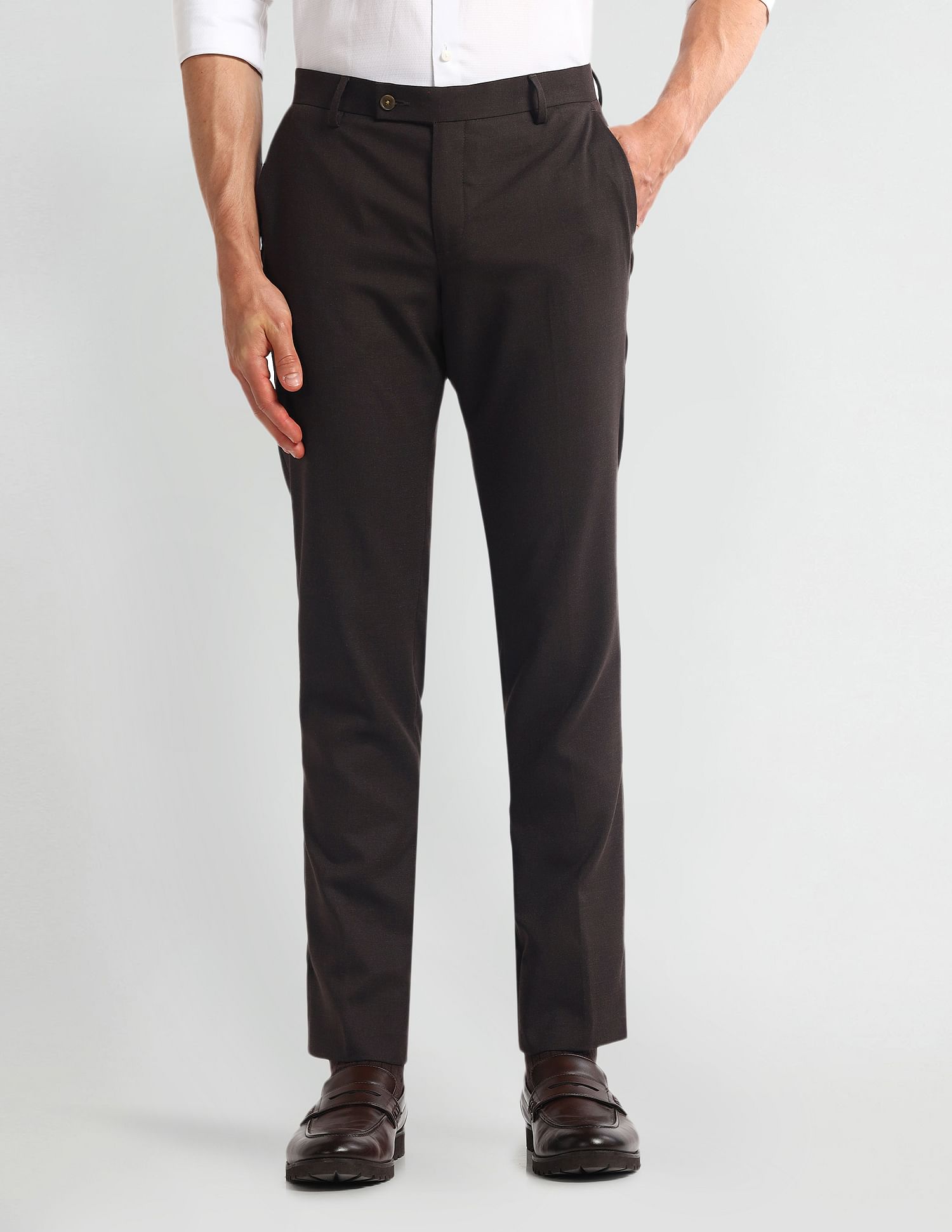 Arrow Mid Rise Tapered Fit Trousers