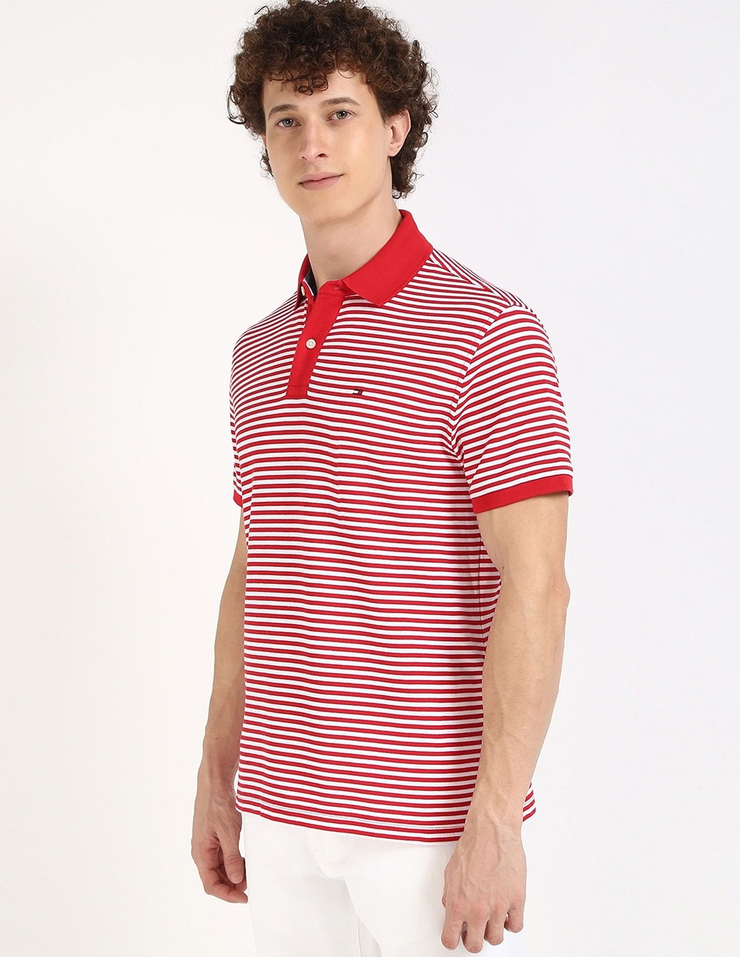 Tommy Hilfiger Striped Regular-Fit Cotton Polo Shirt