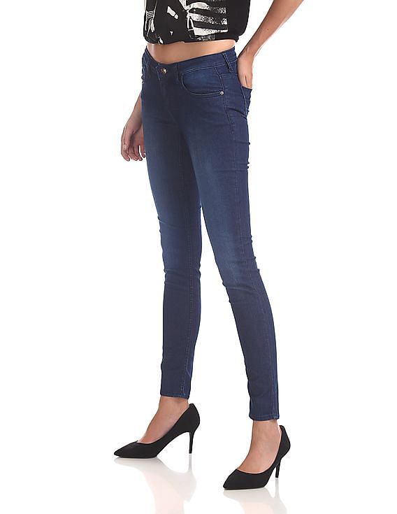 Flying Machine Women Twiggy Super Skinny Fit Washed Jeans