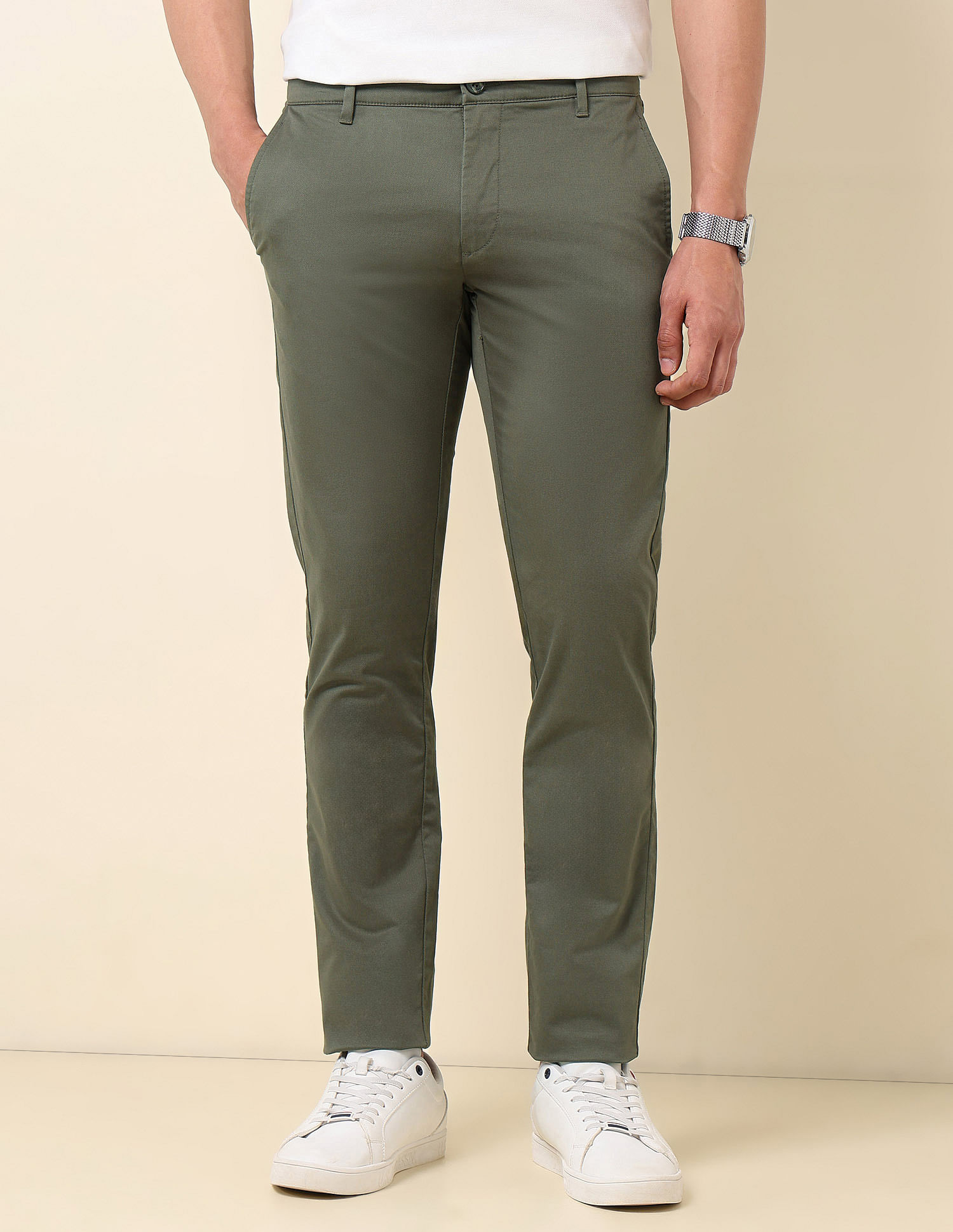U.S. Polo Assn. Austin Slim Fit Textured Trousers