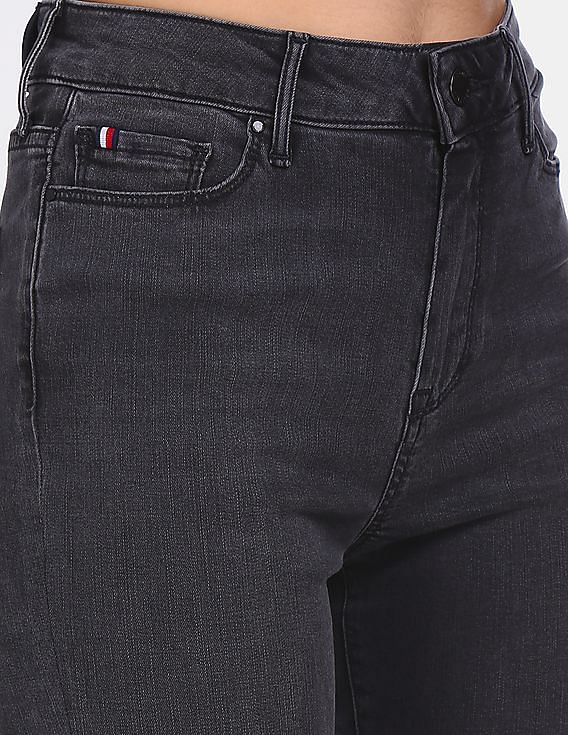 Tommy Hilfiger Harlem High Rise Super Skinny Flex Jeans Dark Wash