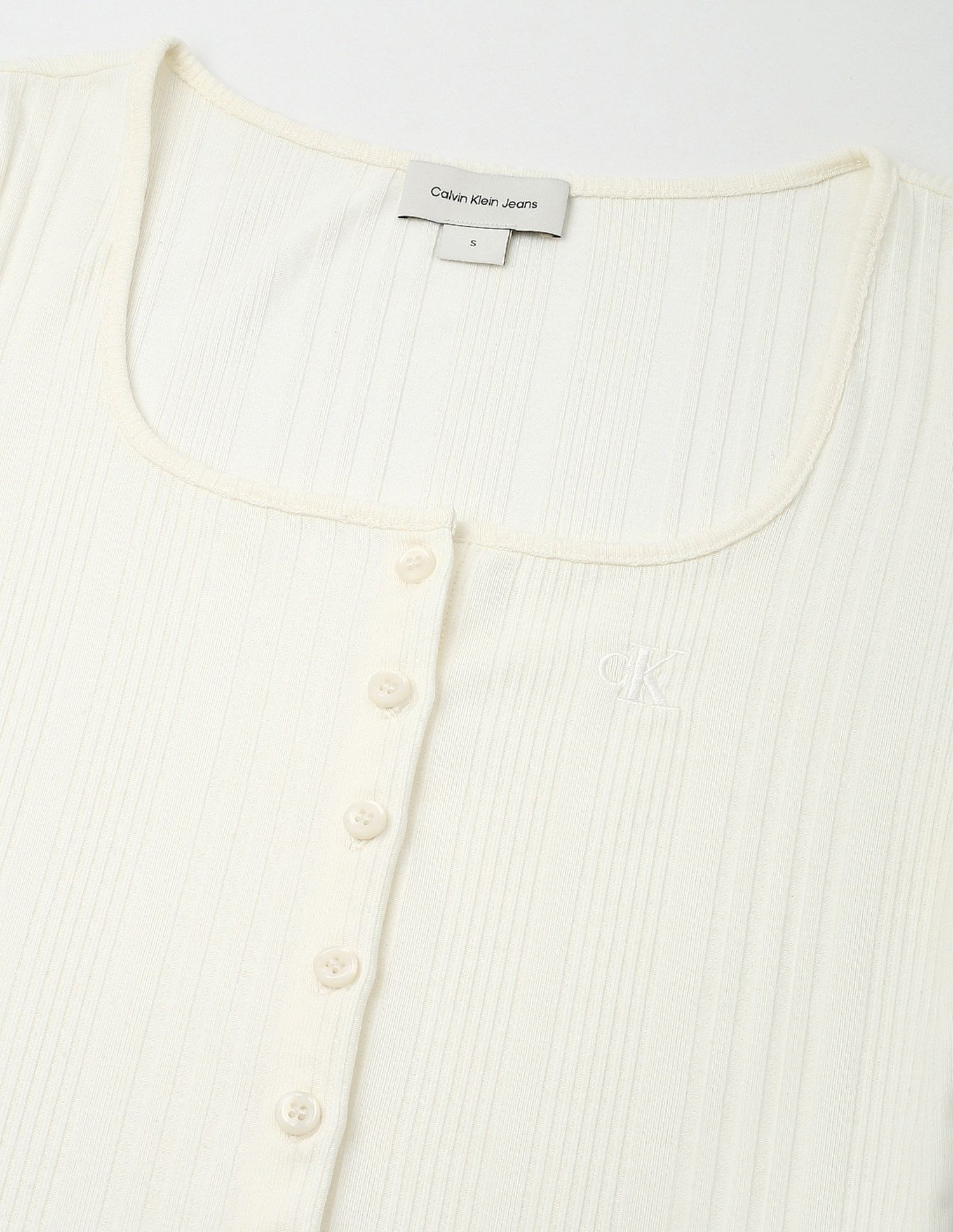 Calvin Klein Jeans Regular-Fit Polyester Scoop Neck Crop Top