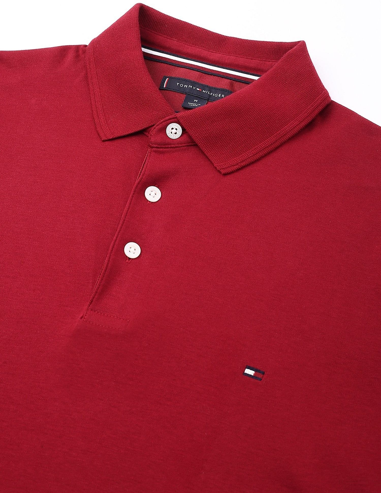 Tommy Hilfiger Solid Slim-Fit Cotton Polo Shirt