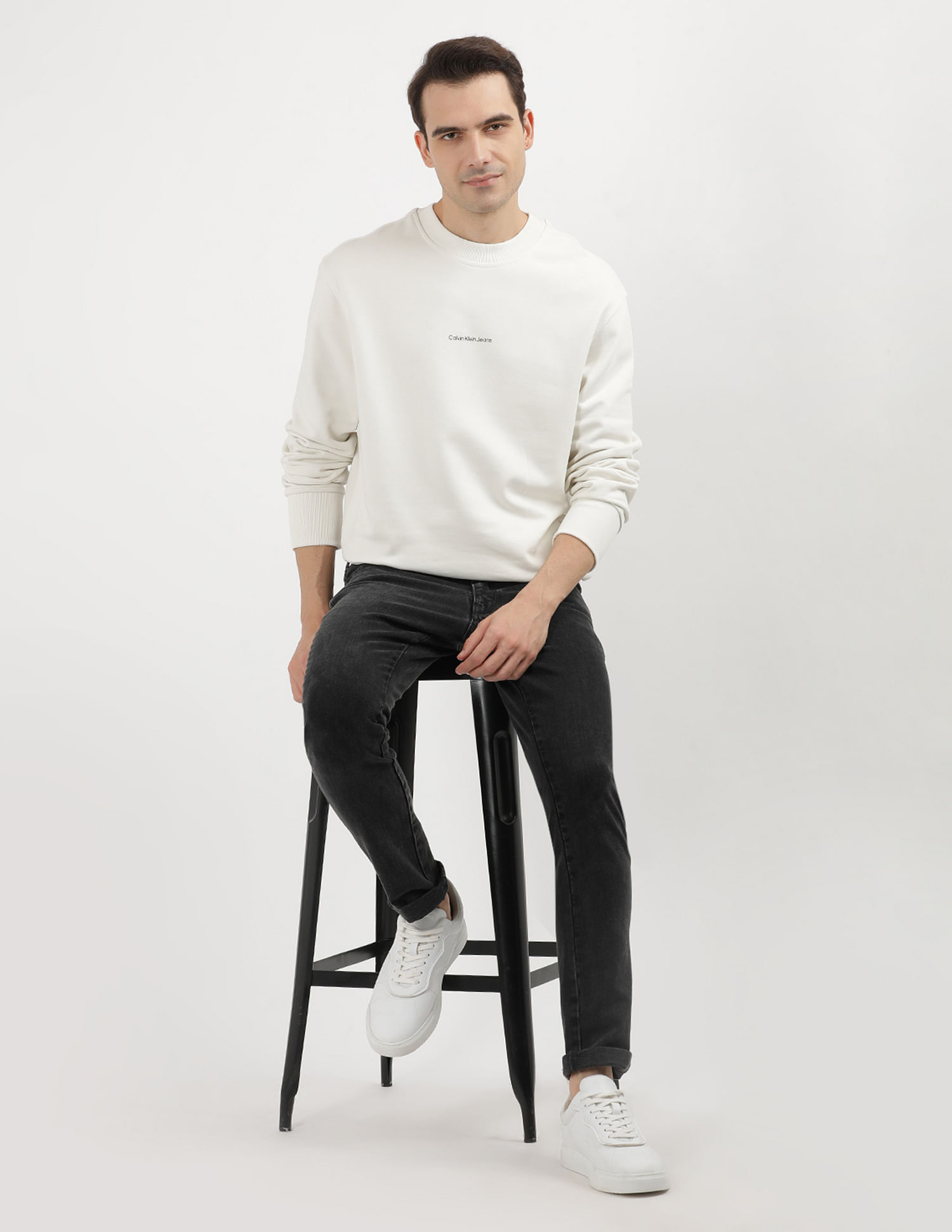 Calvin Klein City Grid Map Crew Neck Sweatshirt