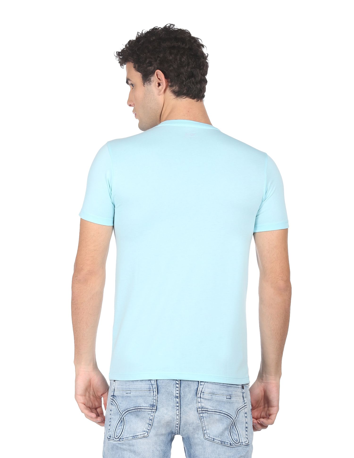 Flying Machine Crew Neck Brand Print T-Shirt
