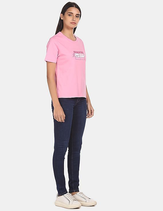 Embroidered Logo T-Shirt, Sunset Peach - Tommy Hilfiger Equestrian SS22