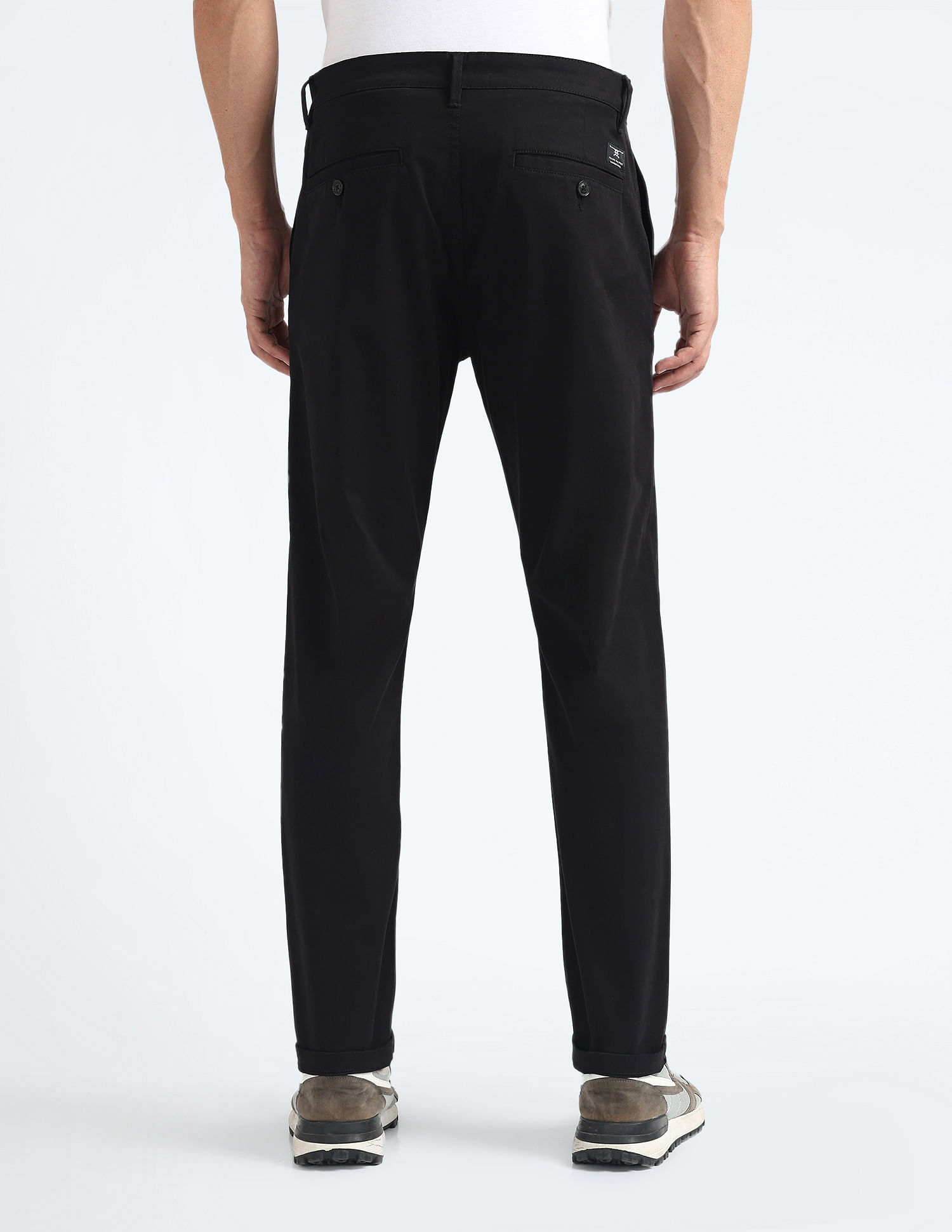Flying Machine Slash Slim Tapered Fit Solid Chinos