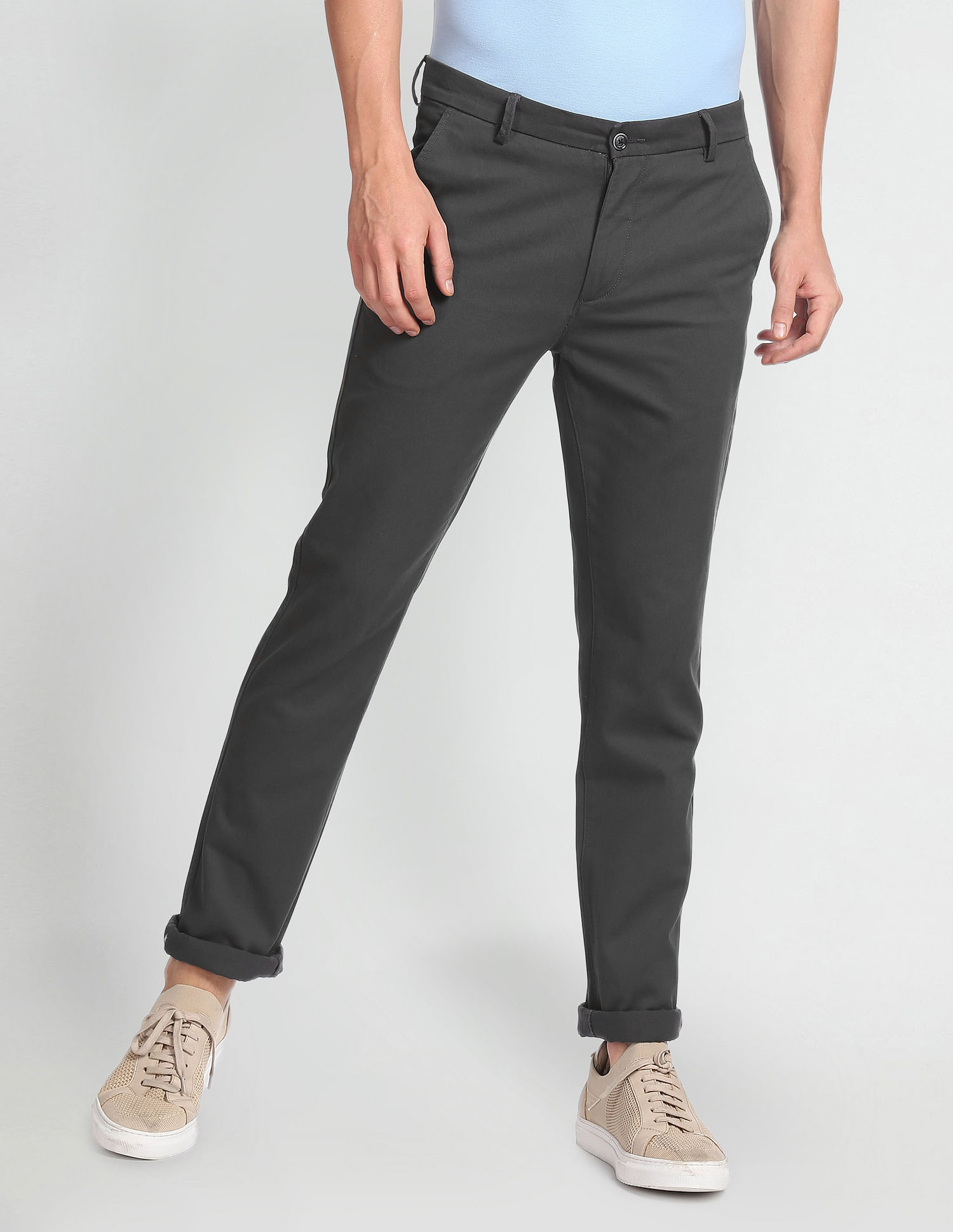 SANDRO Slim-fit stretch-cotton twill pants | THE OUTNET