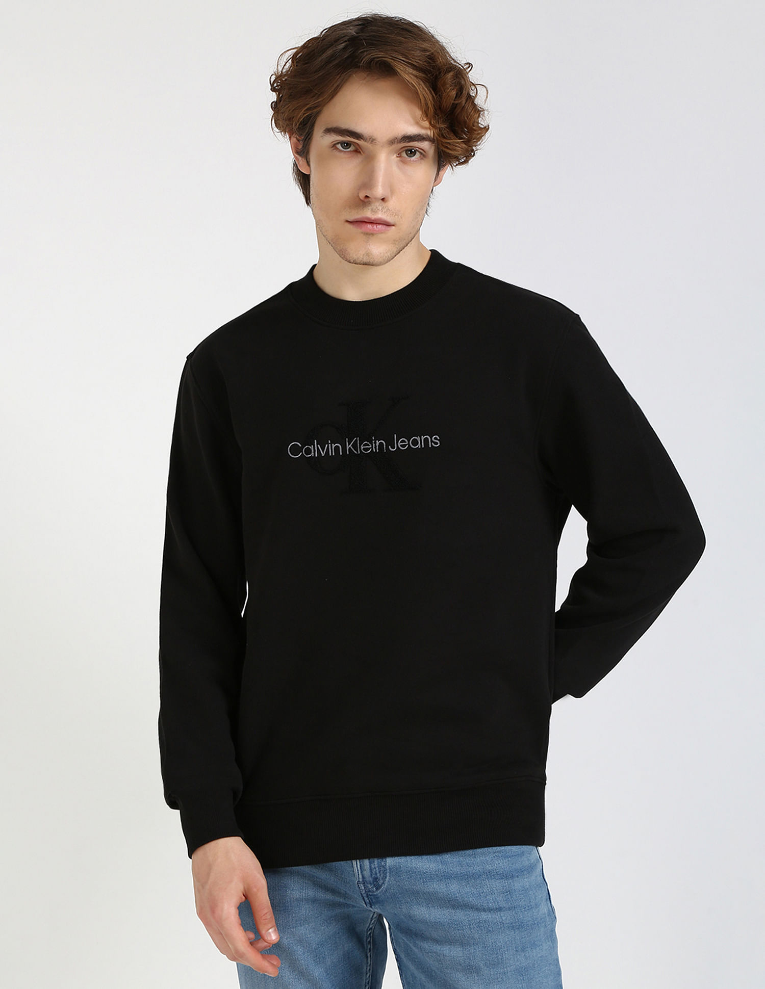 Calvin Klein Jeans Brand Printed Regular Fit Sweatshirt