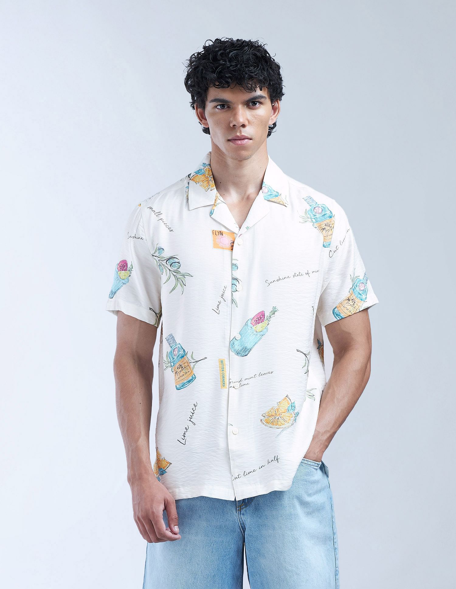 Flying Machine All Over Printed Digitopia Shirt