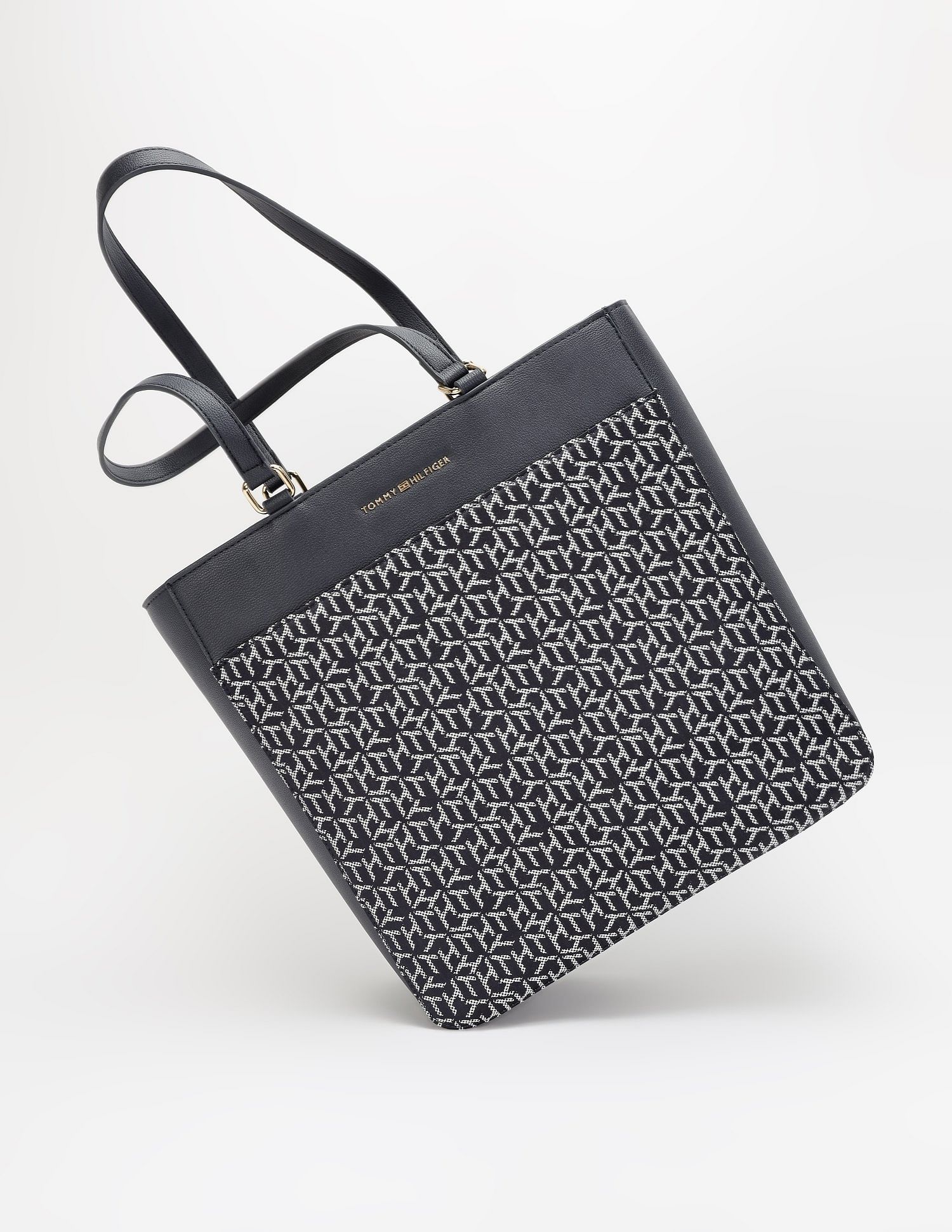 Tommy Hilfiger Logo Blue Polyester Tote Bag