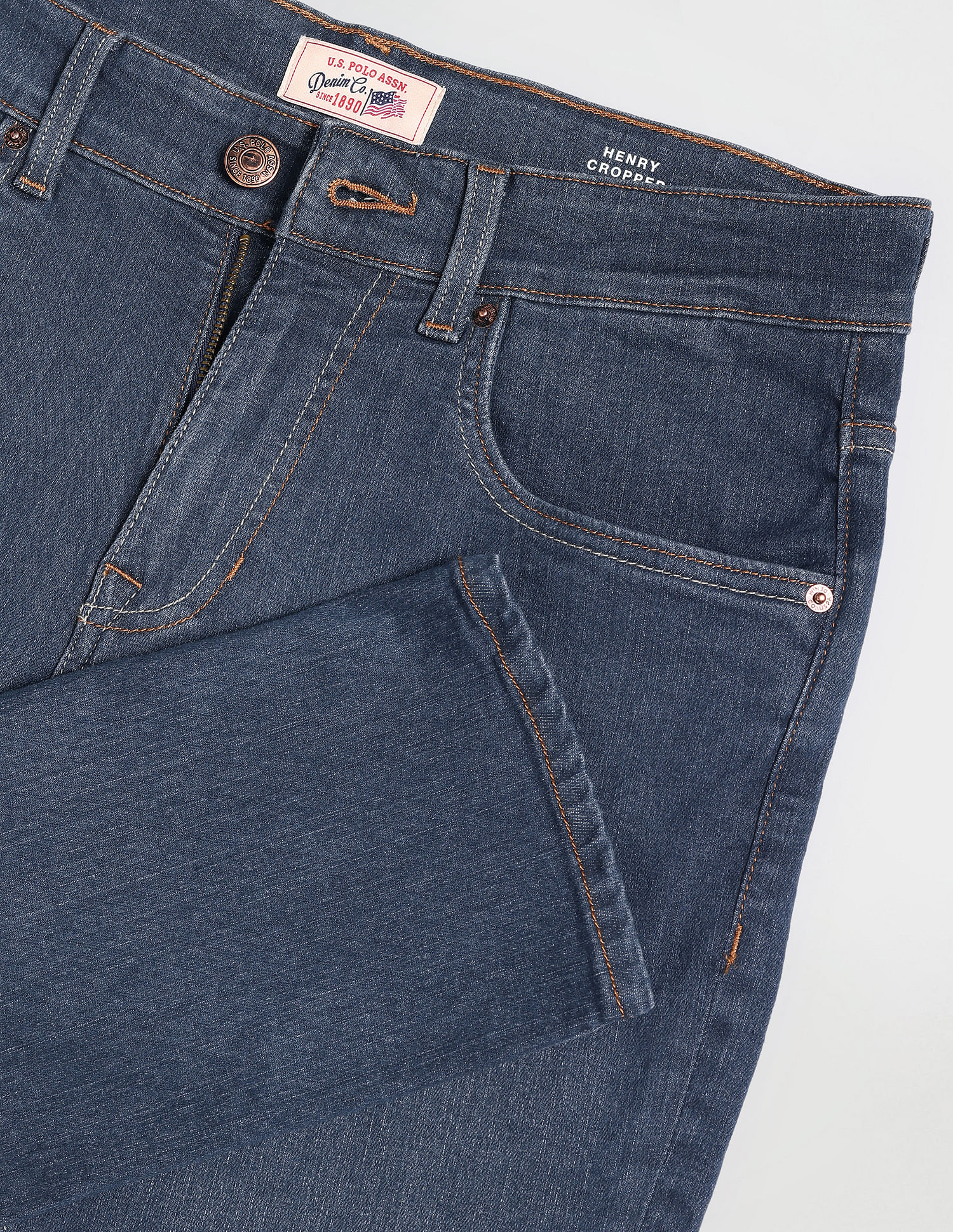 U.S. Polo Assn. Denim Co. Henry Cropped Fit Blue Jeans