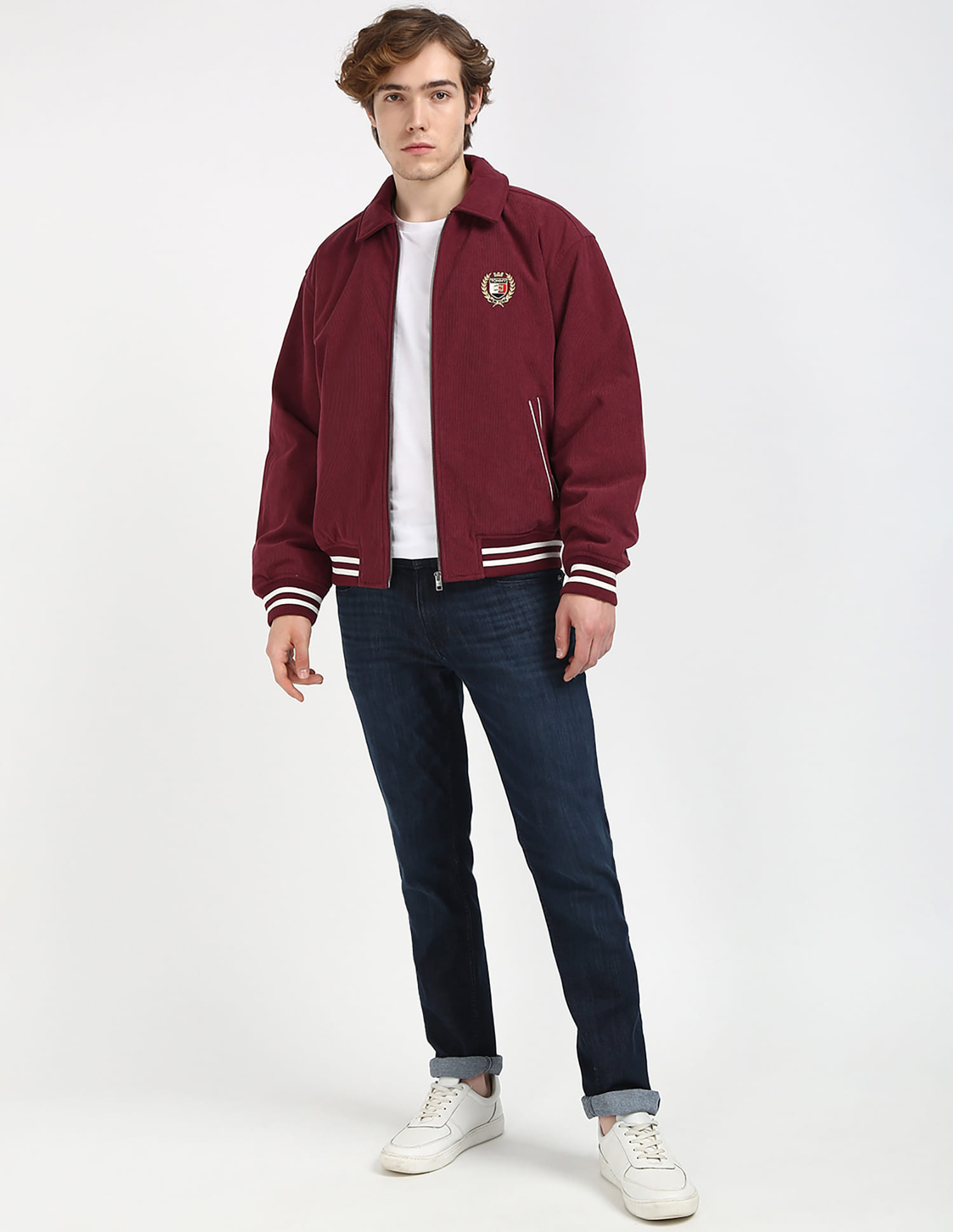 Buy Tommy Hilfiger Crest Cord Letterman Jacket - NNNOW.com