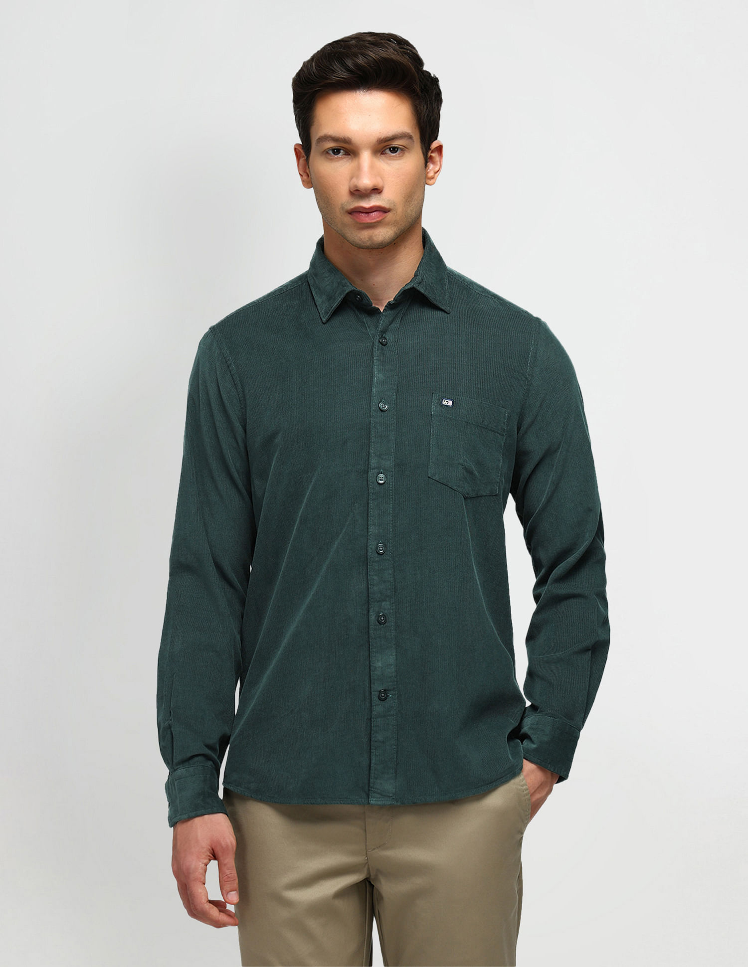 Arrow Sport Tailored Fit Lightweight Corduroy Shirt
