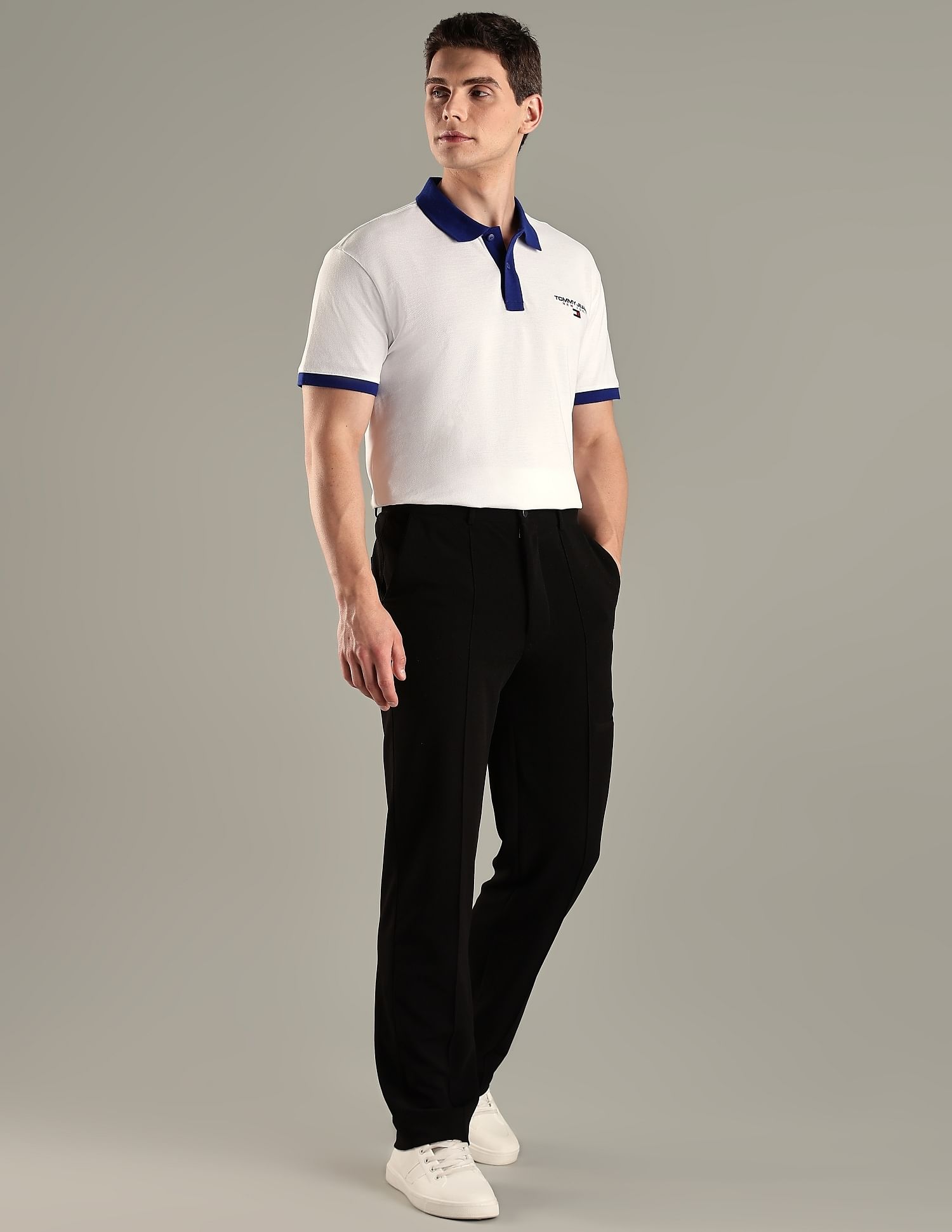 Tommy Hilfiger Solid Regular-Fit Cotton Polo T-Shirt