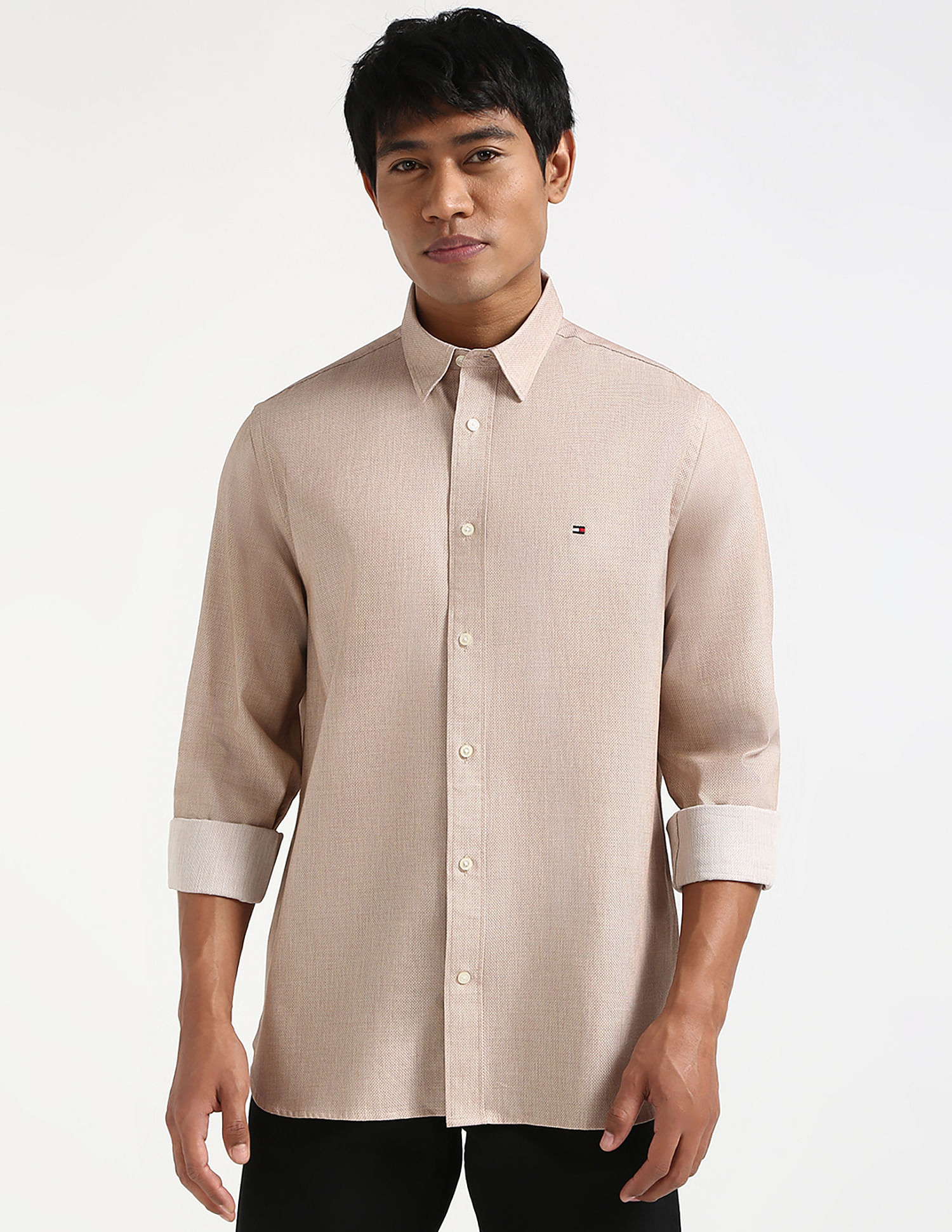 Tommy Hilfiger Melange Twill Regular Fit Shirt