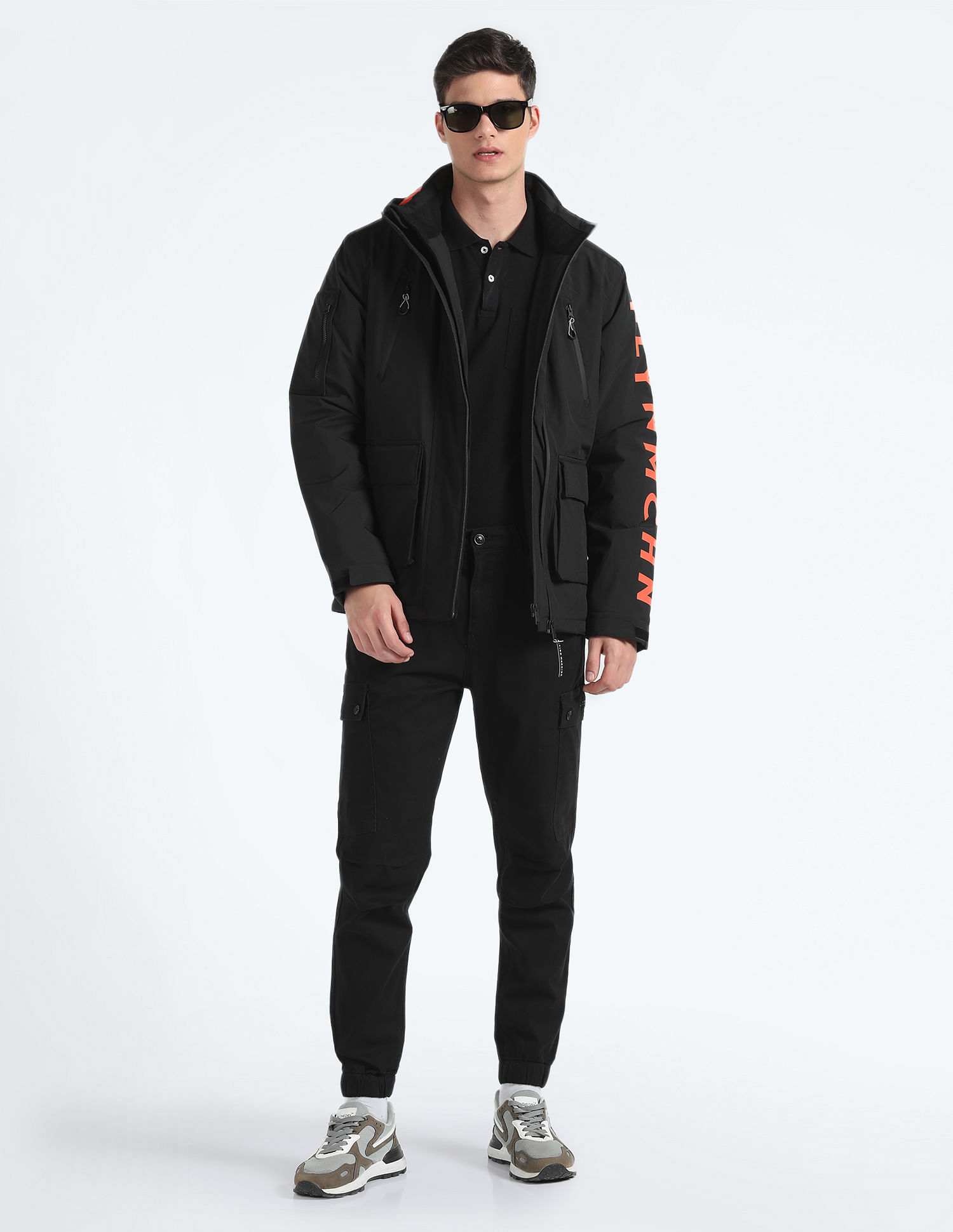 Flying Machine Hooded Heavy Puffer Jacket