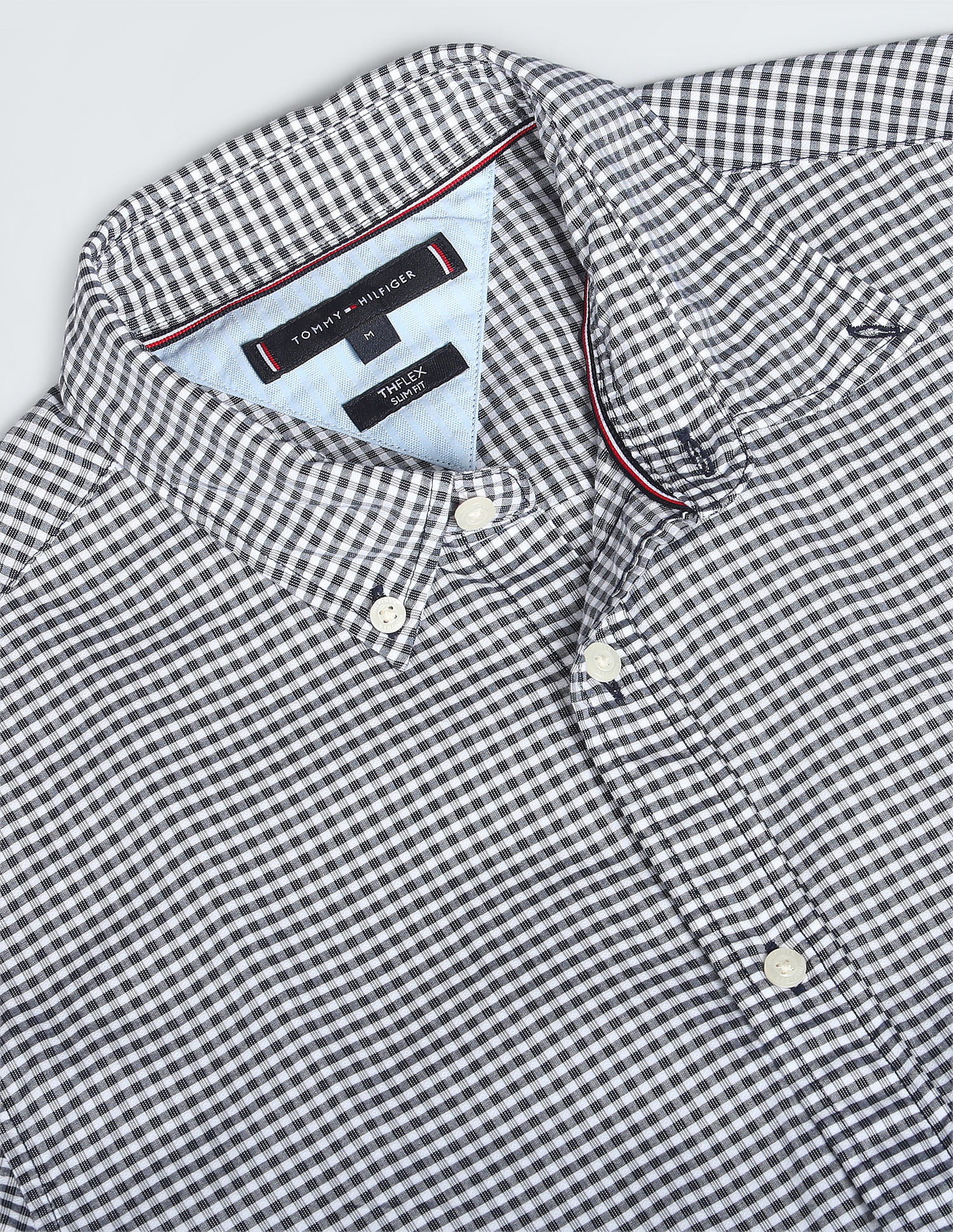 Tommy Hilfiger Textured Gingham Flex Slim Shirt