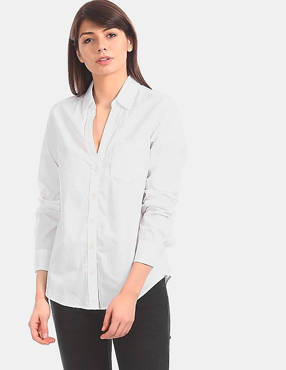 Gap white long clearance sleeve shirt