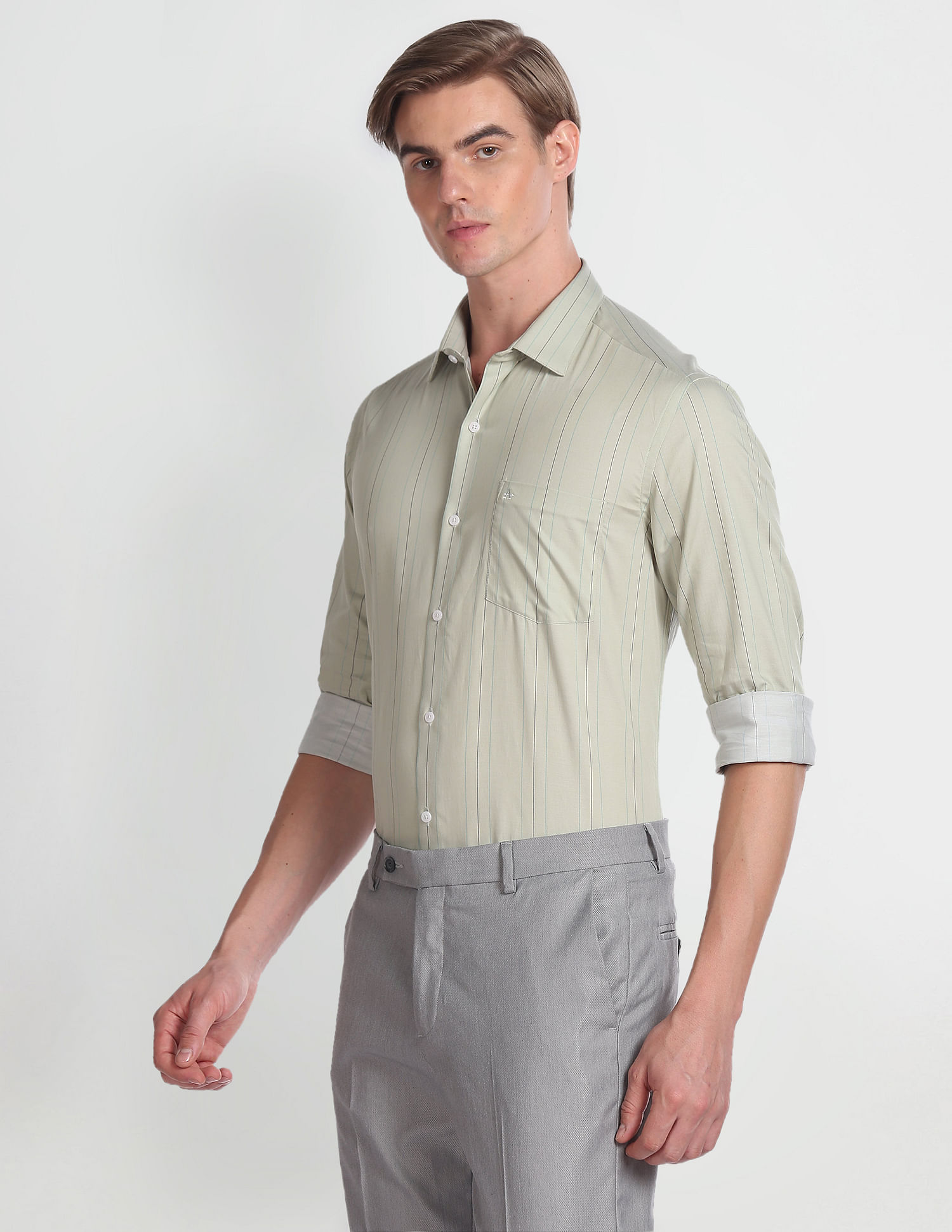 Arrow Manhattan Slim Fit Twill Formal Shirt