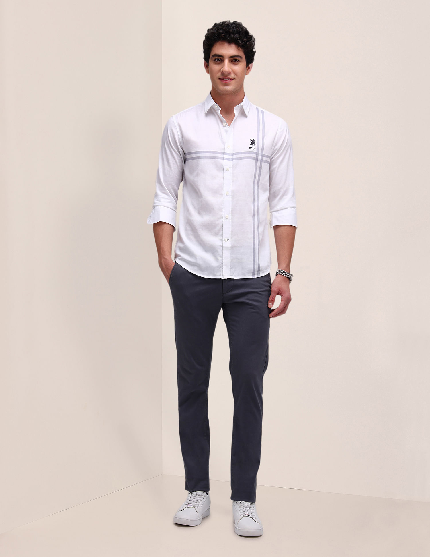 U.S. Polo Assn. Denim Co. Horizontal Striped Regular Fit Shirt
