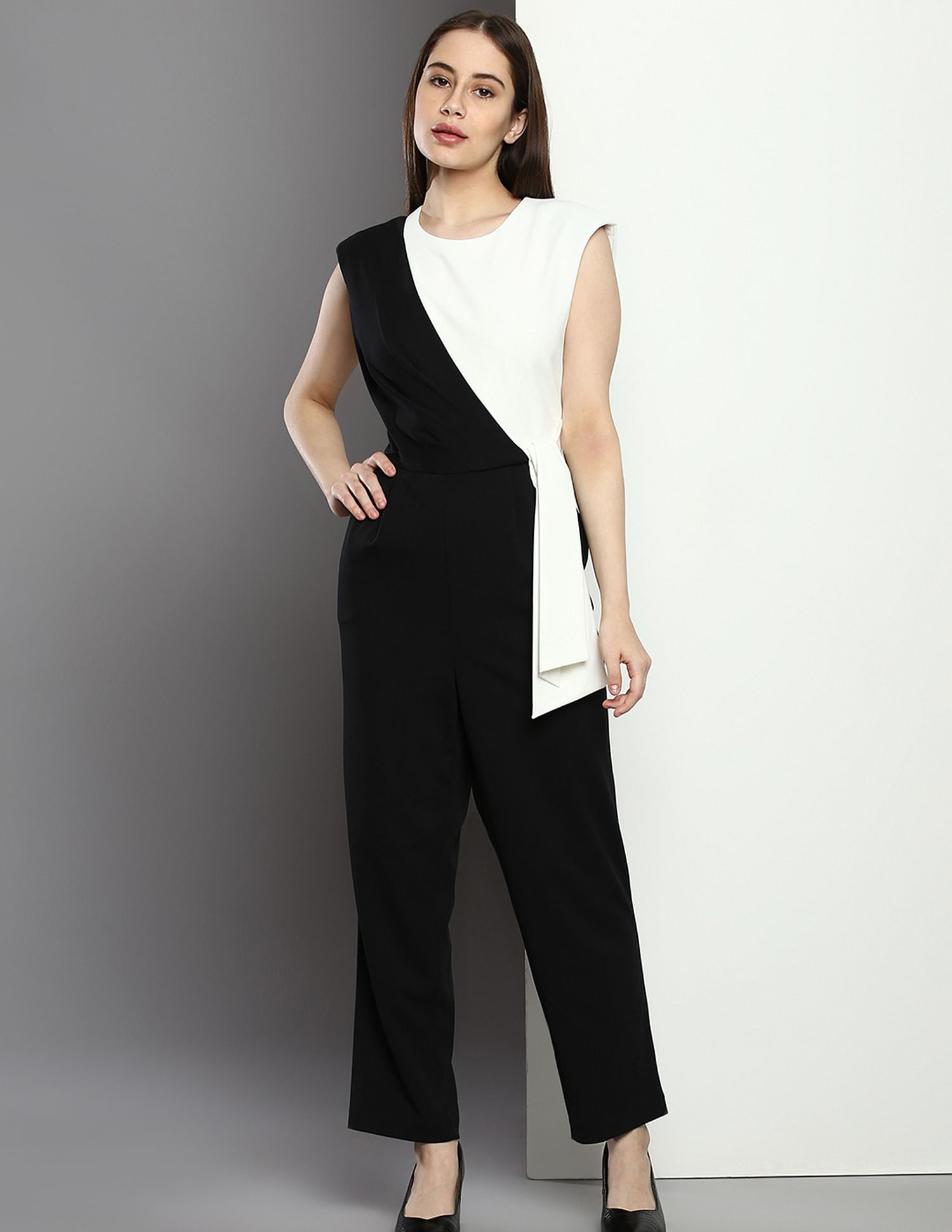 Buy Calvin Klein Round Neck Colour Block Jumpsuit NNNOW