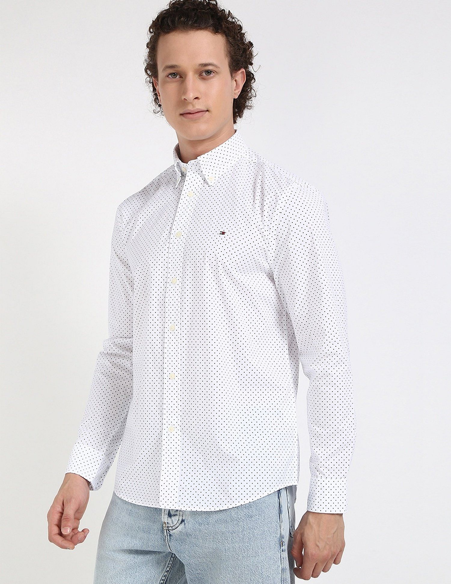 Tommy Hilfiger Printed Regular-Fit Poplin Woven Shirt