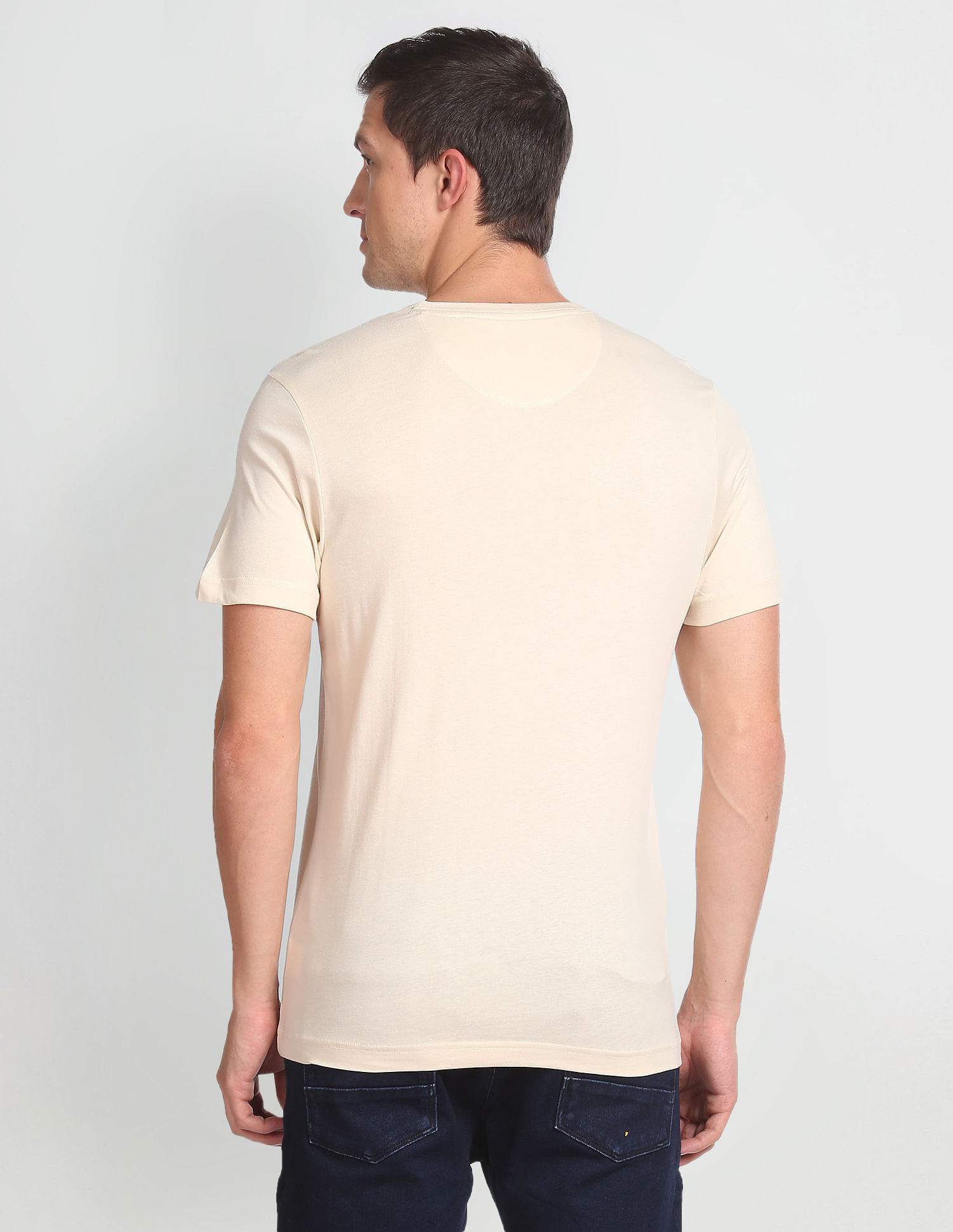 Arrow Sports Solid Cotton T-Shirt