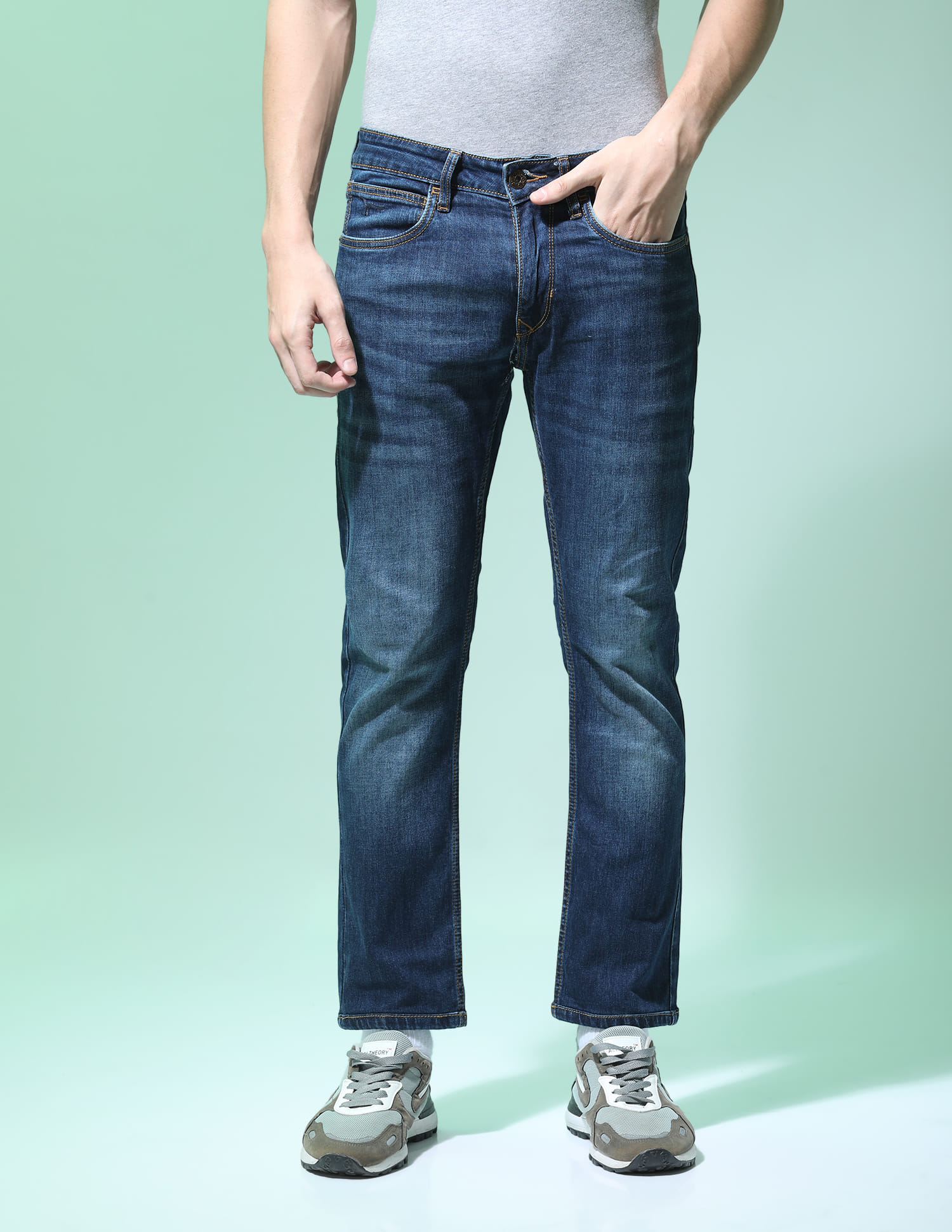 Buy Flying Machine Mid Rise Michael Slim Tapered Fit Jeans