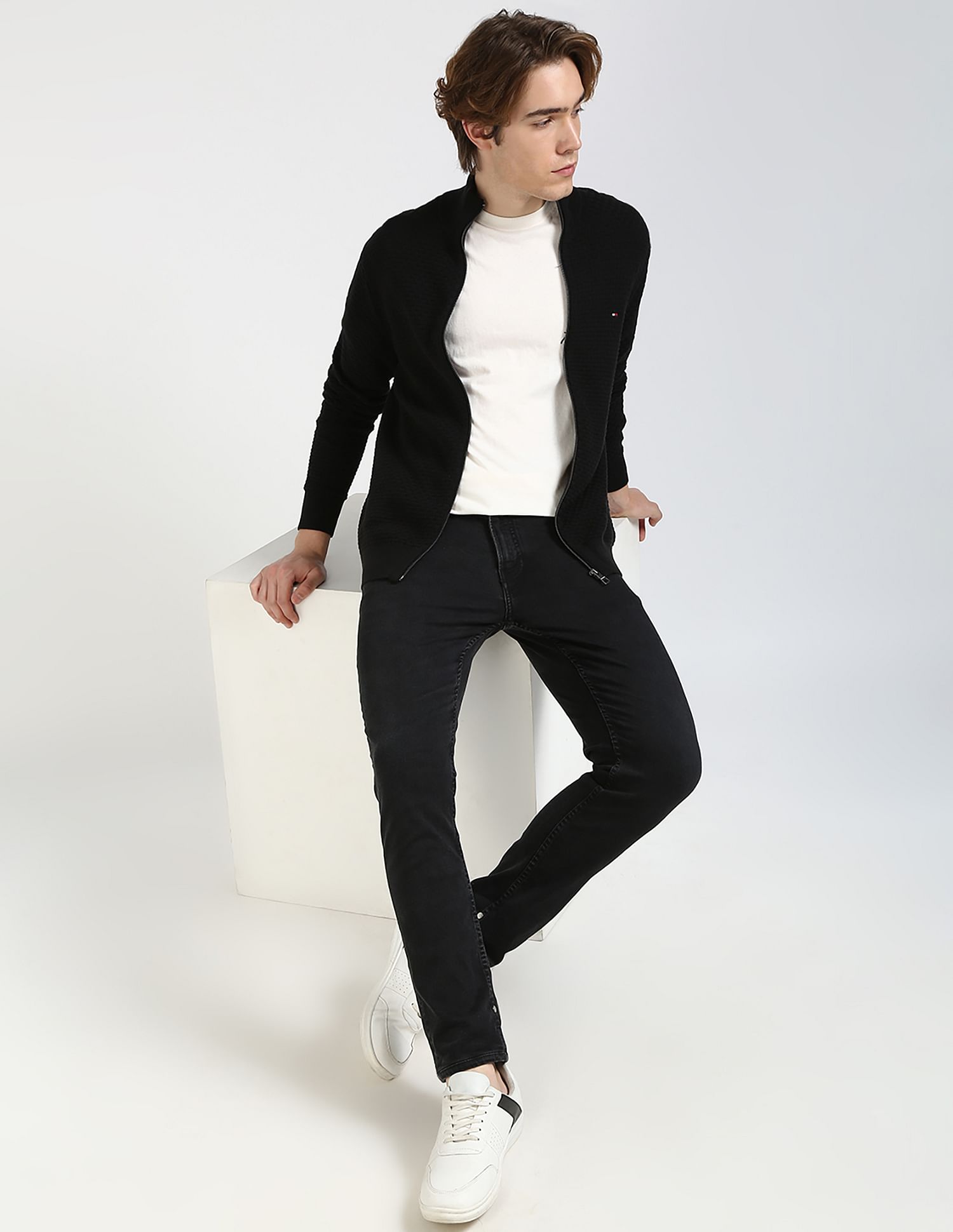 Tommy Hilfiger Structure Zip Through Sweatshirt