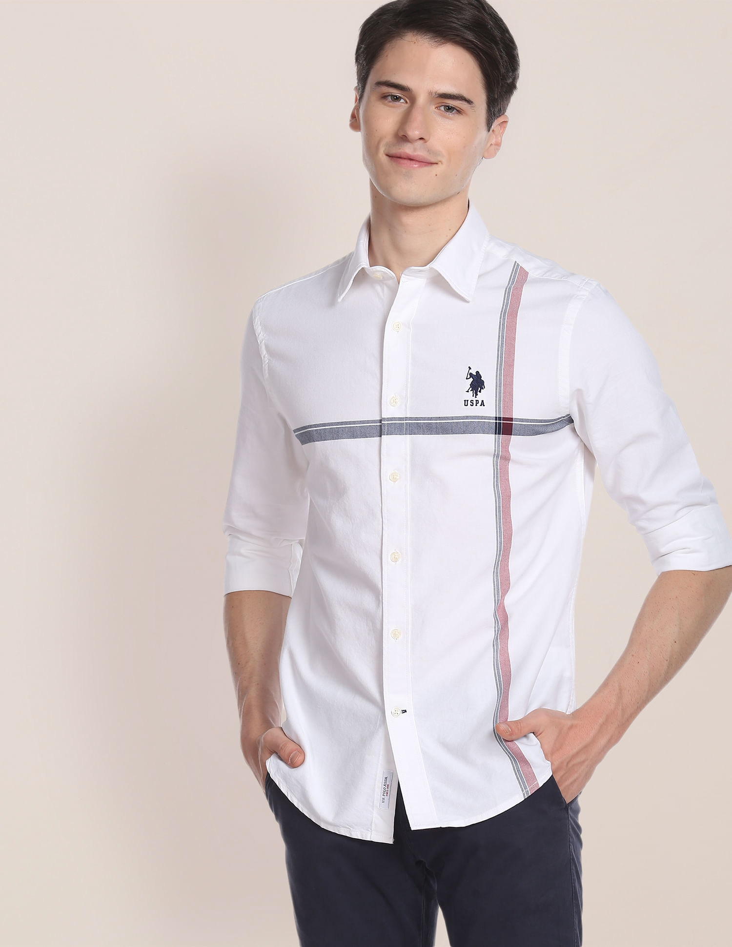 U.S. Polo Assn. Signature Engineered Stripe Oxford  Shirt