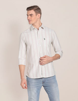 U S Polo Assn Premium Cotton Striped Casual Shirt