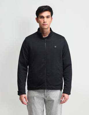 Buy Arrow Sport Solid High Neck Jacket - NNNOW.com
