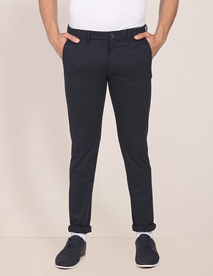 U S Polo Assn Solid Austin Slim Fit Knit Casual Trousers