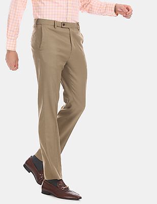 khaki formal trousers