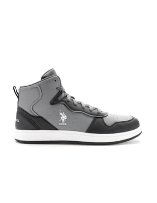 Buy U.S. Polo Assn. Men Rowan 2.0 Grey Retro Court Mid Top