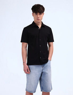 Flying Machine Regular Fit Solid Shirt