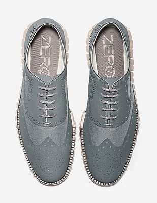 Men’s size 8 ZeroGrand Cole Haan Midnight Grey suede Used a handful of time Buy Cole Haan Grey ZERØGRAND No Stitch Oxford Sneakers  main image 3