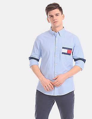 tommy hilfiger men's casual shirts