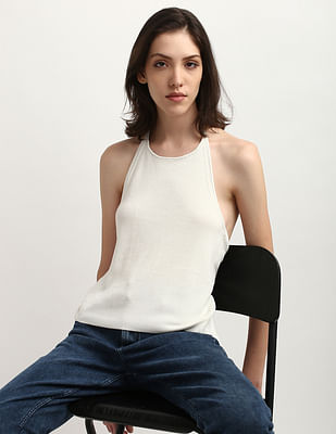 Calvin Klein Open Back Strappy Sweater