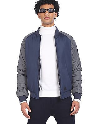 Flying Machine Colour Block Bomber Jacket