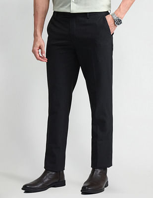 Arrow Regular Fit Solid Trousers