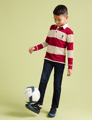 U S Polo Assn Kids Boys Horizontal Striped Polo Shirt