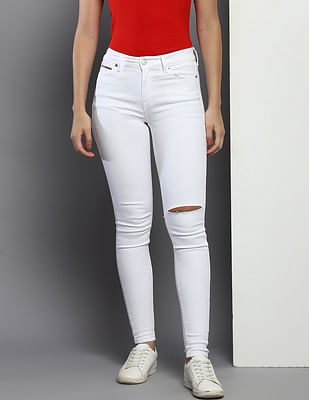 Tommy Hilfiger Distressed Skinny Fit Jeans