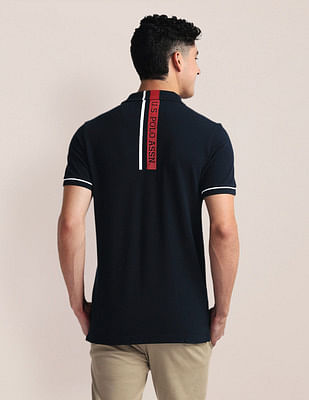 U S Polo Assn Brand Print Slim Fit Polo Shirt