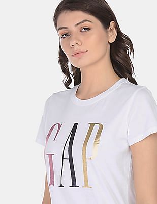 Tシャツ・カットソー ^ ^ Women's Institutional Logo Straight Fit Short Empire Logo Organic Cotton T-Shirt | Michael Kors [US]