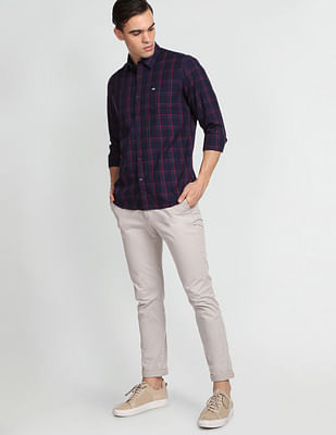 Arrow Sports Plaid Check Manhattan Slim Fit Casual Shirt