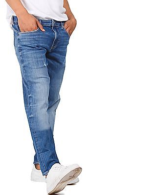 Calvin Klein Men Blue Mid Rise Stone Wash Jeans