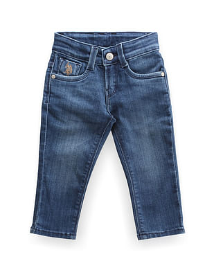 U S Polo Assn Kids Boys Slim Fit Stone Wash Jeans